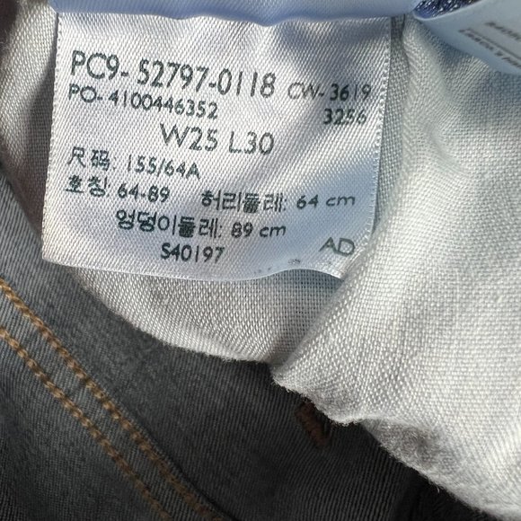 Levi's Jean Short Womens 25 720 High Rise Skinny Blue Faded Cut Offs Denim Jorts - Picture 7 of 16